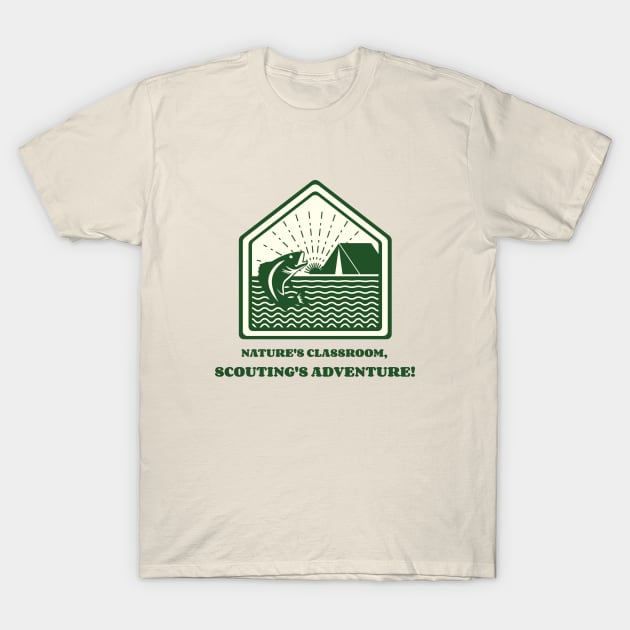 Nature's classroom, Scouting's adventure T-Shirt by CheekyClothingGifts